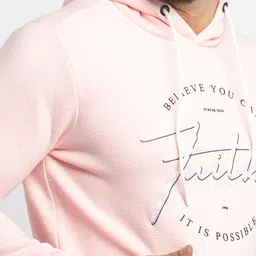 Status Quo Men Pink Printed Cotton Sweatshirt image 5