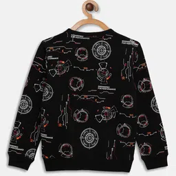 Octave Boys Black Printed Sweatshirt image 2