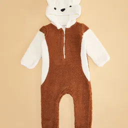 Pantaloons Baby Boys Hooded Cotton Romper image 3