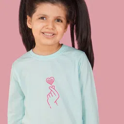 NUSYL Girls Graphic Printed Round Neck T-shirt image 5