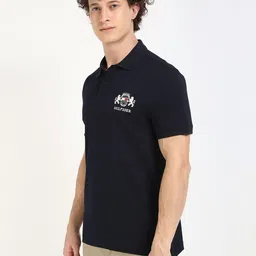 Tommy Hilfiger Men Solid Polo Collar Cotton T-shirt image 3