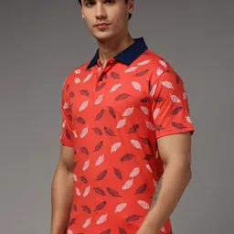 Kryptic Conversational Printed Polo Collar Pure Cotton Regular Fit T-shirt image 5