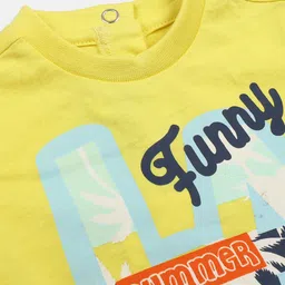 Chicco Infant Boys Typography Printed Pure Cotton T-shirt image 3