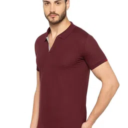Status Quo Men Maroon Cotton T-shirt image 4