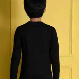 NUSYL Boys Black Printed T-shirt image 4