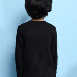 NUSYL Boys Black Printed T-shirt image 3