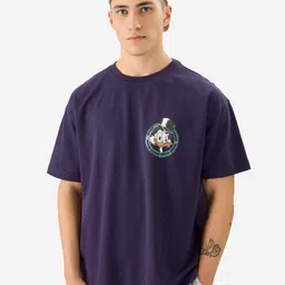 The Souled Store Graphic Printed Drop-Shoulder Sleeves Cotton Oversized T-shirt image 3