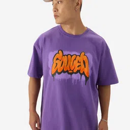 The Souled Store Graphic Printed Applique Oversized Cotton T-shirt image 3