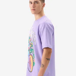 The Souled Store Graphic Printed Oversized Cotton T-shirt image 3