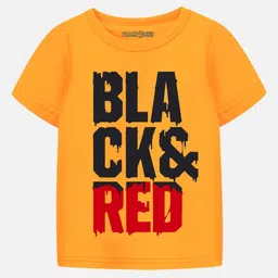 YK X Trampoline Boys Typography 3 Printed Raw Edge T-shirt image 3