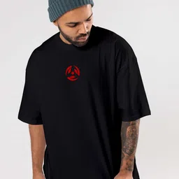 BAESD Graphic Printed Drop-Shoulder Sleeves Cotton Oversized Casual  T-shirt image 2