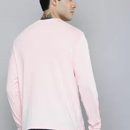 Mast & Harbour Pink Round Neck Cotton Regular T-shirt image 3