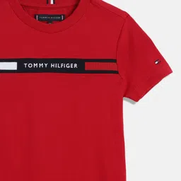 Tommy Hilfiger Boys Typography Printed Round Neck Cotton T-shirt image 2