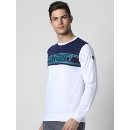 PETER ENGLAND UNIVERSITY Colourblocked Long Sleeves Pullover image 3