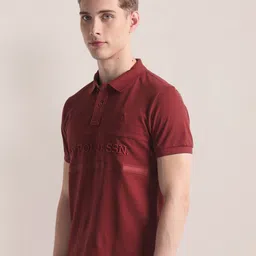 U.S. Polo Assn. Typography Embroidered Polo Collar Slim Fit T-shirt image 3