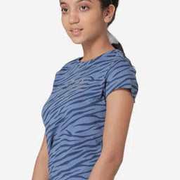 Mode by Red Tape Girls Navy Blue Printed Round Neck T-shirt image 3