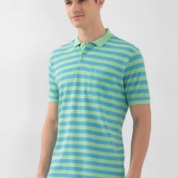 Peter England Striped Polo Collar Short Sleeves T-shirt image 3