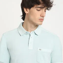 THE BEAR HOUSE Men's Solid Regular Fit Polo T-shirt image 3