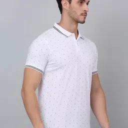Cantabil Men Conversational Printed Polo Collar T-shirt image 3