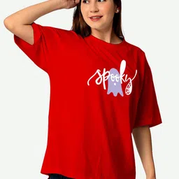 STATUS MANTRA Typography Printed Round Neck Drop-Shoulder Sleeves Oversized T-shirt image 5