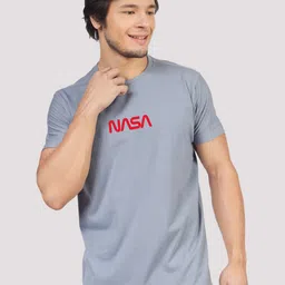 Greylongg Round Neck Short Sleeves Typographic Printed Regular Fit T-shirt image 5