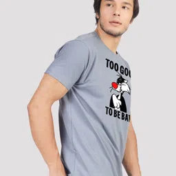 Greylongg Men Graphic Printed Round Neck Cotton T-shirt image 2