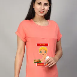 SillyBoom Graphic Printed Short Sleeves Maternity T-shirt image 4