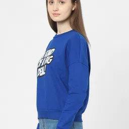 Vero Moda Women Blue Printed Sweatshirt image 4