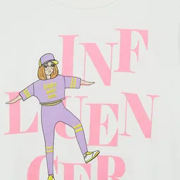 Fame Forever by Lifestyle Girls White Printed Sweatshirt image 4