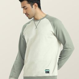 XYXX Men Off White Colourblocked Quest French Terry Cotton-Blend Sweatshirt-picture-40