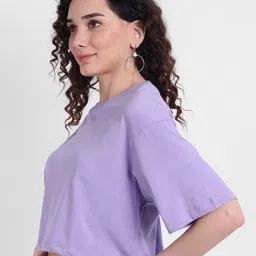 COLOR CAPITAL Drop Shoulder Sleeves Boxy Pure Cotton T-shirt image 4