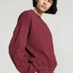 Puma DOWNTOWN Cotton Oversized Sweatshirt image 3