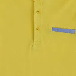 Pantaloons Junior Boys Yellow Solid Henley Neck Cotton T-shirt image 4