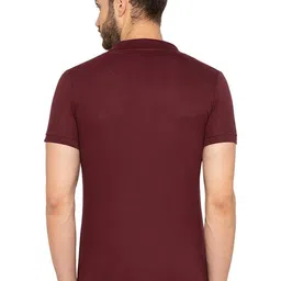 Status Quo Men Maroon Cotton T-shirt image 3