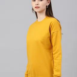 COLOR CAPITAL Round Neck Drop Shoulder Sleeves Oversized Pullover image 3