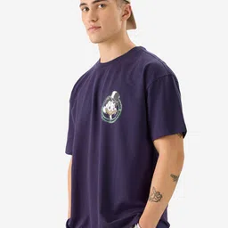 The Souled Store Graphic Printed Drop-Shoulder Sleeves Cotton Oversized T-shirt image 4