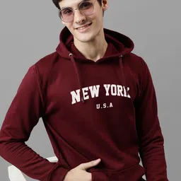 ADRO Men Printed Hooded Sweatshirt image 4