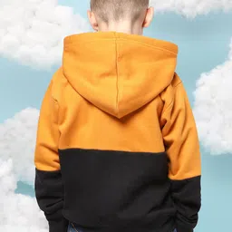 Instafab Boys Typography Printed Cotton Hooded Pullover Sweatshirt image 5