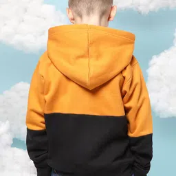 Instafab Boys Colourblocked Hooded Cotton Pullover Sweatshirt image 3