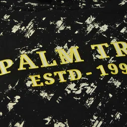 Palm Tree Boys Black Printed Hooded Sweatshirt image 4