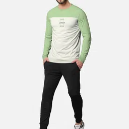 BULLMER Men Pack Of 2 Grey & Green Printed Cotton Hooded Sweatshirt image 4