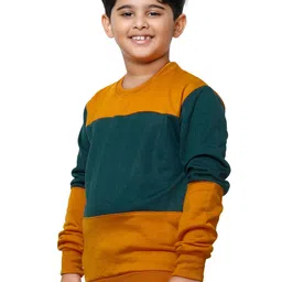 IndiWeaves Boys Pack Of 2 Colourblocked Pullover Fleece Sweatshirts image 2