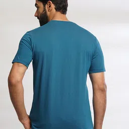 JADE BLUE Pure Cotton Slim Fit T-shirt image 3