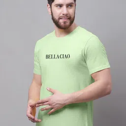 Friskers Typography Printed Round Neck Short Sleeves Cotton Slim Fit T-shirt image 4