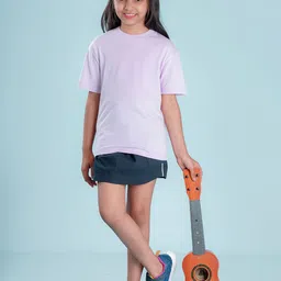 NUSYL Girls Graphic Printed Drop-Shoulder Sleeves Oversized T-shirt image 2