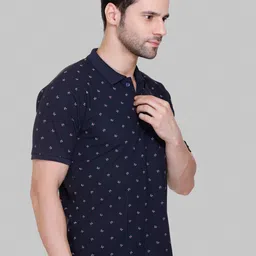 FLOSBERRY Men Conversational Printed Polo Collar T-shirt image 4