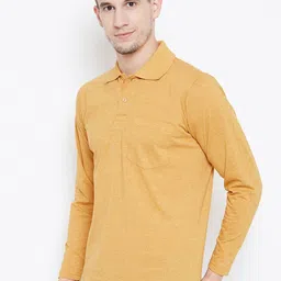 Camey Men Yellow Polo Collar Cotton T-shirt image 4