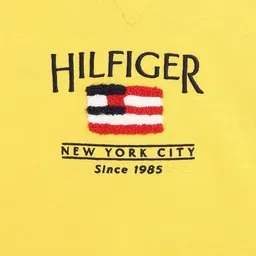 Tommy Hilfiger Boys Typography Printed Polo Collar Cotton T-shirt image 3