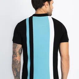 Status Quo Men Colourblocked Polo Collar Applique T-shirt image 5