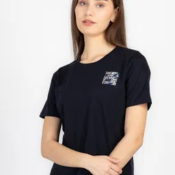 Status Quo Typography Round Neck Pure Cotton Oversized T-shirt image 4